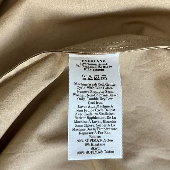 NWOT Everlane The Supima® Jersey Riviera Dress in Tiger’s Eye Size XS - Picture 8 of 13